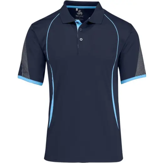 Mens Razor Golf Shirt Navy-Light Blue